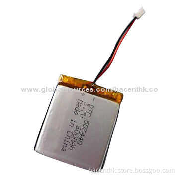 Data power supply, 503440, 3.7V, 600mAh lithium polymer battery rechargeable